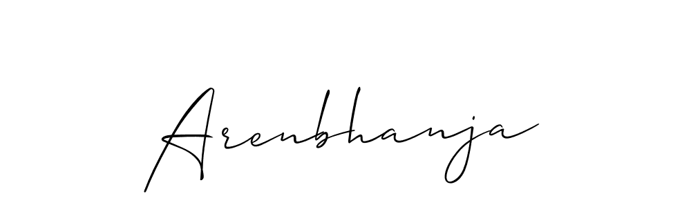 if you are searching for the best signature style for your name Arenbhanja. so please give up your signature search. here we have designed multiple signature styles  using Allison_Script. Arenbhanja signature style 2 images and pictures png