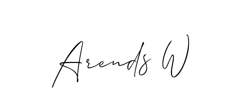 How to make Arends W name signature. Use Allison_Script style for creating short signs online. This is the latest handwritten sign. Arends W signature style 2 images and pictures png