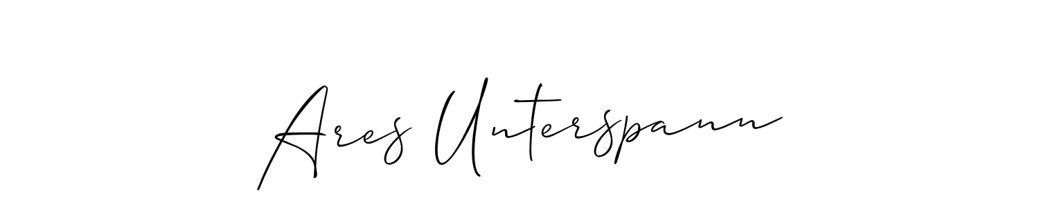 It looks lik you need a new signature style for name Ares Unterspann. Design unique handwritten (Allison_Script) signature with our free signature maker in just a few clicks. Ares Unterspann signature style 2 images and pictures png