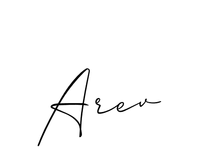 You should practise on your own different ways (Allison_Script) to write your name (Arev) in signature. don't let someone else do it for you. Arev signature style 2 images and pictures png