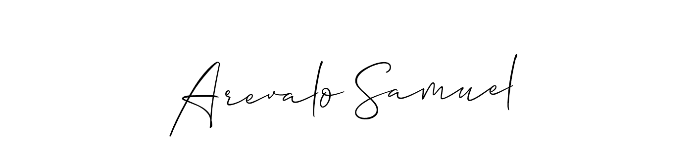 It looks lik you need a new signature style for name Arevalo Samuel. Design unique handwritten (Allison_Script) signature with our free signature maker in just a few clicks. Arevalo Samuel signature style 2 images and pictures png