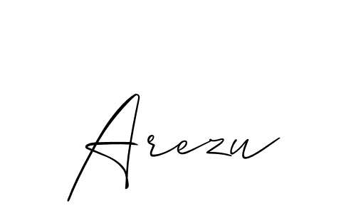 Arezu stylish signature style. Best Handwritten Sign (Allison_Script) for my name. Handwritten Signature Collection Ideas for my name Arezu. Arezu signature style 2 images and pictures png