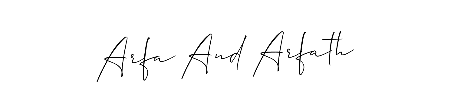 Here are the top 10 professional signature styles for the name Arfa And Arfath. These are the best autograph styles you can use for your name. Arfa And Arfath signature style 2 images and pictures png