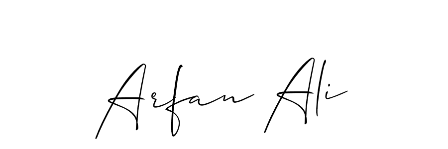You should practise on your own different ways (Allison_Script) to write your name (Arfan Ali) in signature. don't let someone else do it for you. Arfan Ali signature style 2 images and pictures png