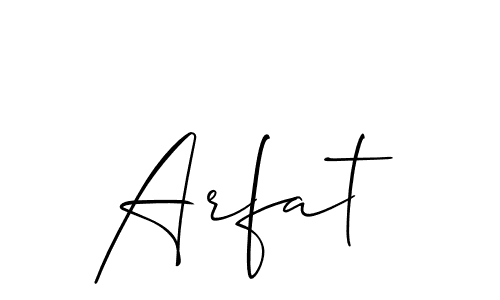 Make a beautiful signature design for name Arfat. Use this online signature maker to create a handwritten signature for free. Arfat signature style 2 images and pictures png