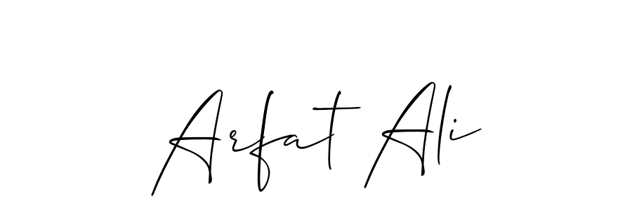 Similarly Allison_Script is the best handwritten signature design. Signature creator online .You can use it as an online autograph creator for name Arfat Ali. Arfat Ali signature style 2 images and pictures png