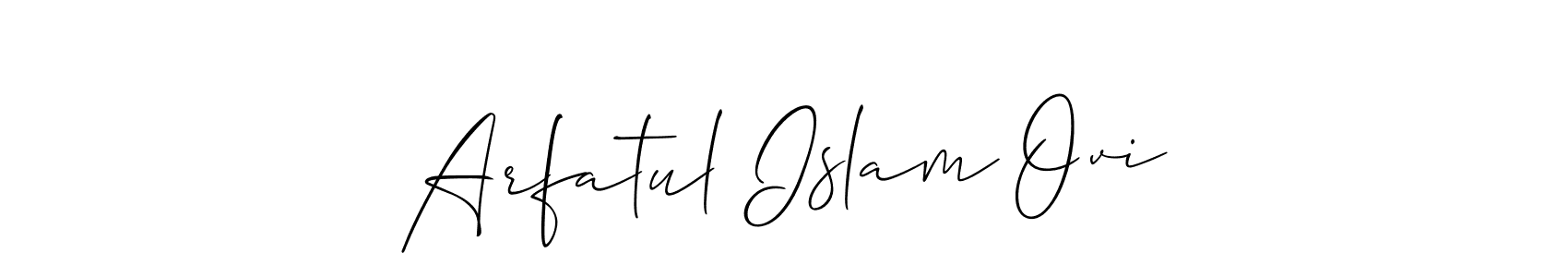 Create a beautiful signature design for name Arfatul Islam Ovi. With this signature (Allison_Script) fonts, you can make a handwritten signature for free. Arfatul Islam Ovi signature style 2 images and pictures png
