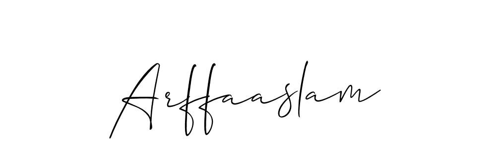 It looks lik you need a new signature style for name Arffaaslam. Design unique handwritten (Allison_Script) signature with our free signature maker in just a few clicks. Arffaaslam signature style 2 images and pictures png