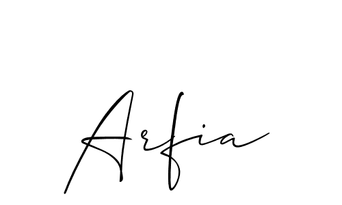 Make a beautiful signature design for name Arfia. Use this online signature maker to create a handwritten signature for free. Arfia signature style 2 images and pictures png