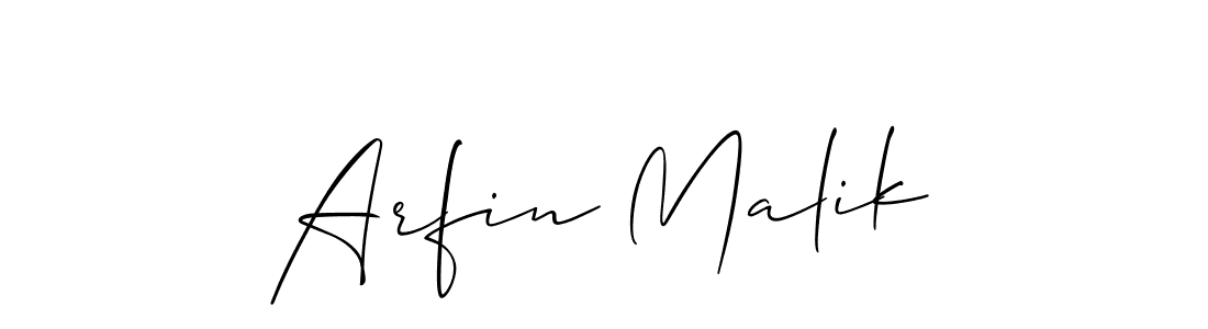 Make a beautiful signature design for name Arfin Malik. With this signature (Allison_Script) style, you can create a handwritten signature for free. Arfin Malik signature style 2 images and pictures png