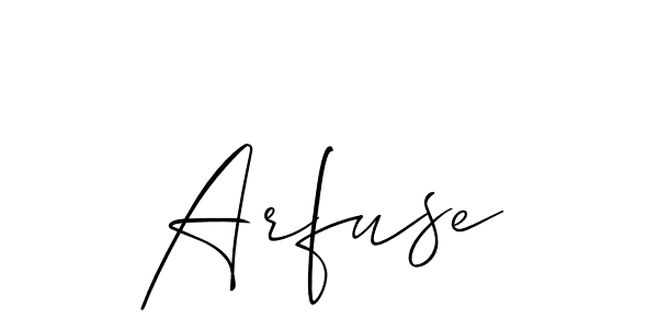 Also You can easily find your signature by using the search form. We will create Arfuse name handwritten signature images for you free of cost using Allison_Script sign style. Arfuse signature style 2 images and pictures png