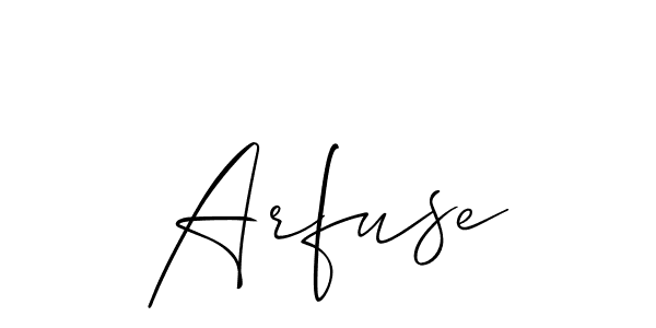 Also You can easily find your signature by using the search form. We will create Arfuse name handwritten signature images for you free of cost using Allison_Script sign style. Arfuse signature style 2 images and pictures png