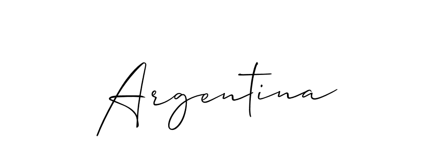 How to make Argentina name signature. Use Allison_Script style for creating short signs online. This is the latest handwritten sign. Argentina signature style 2 images and pictures png