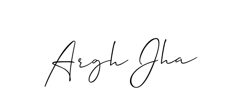 Similarly Allison_Script is the best handwritten signature design. Signature creator online .You can use it as an online autograph creator for name Argh Jha. Argh Jha signature style 2 images and pictures png