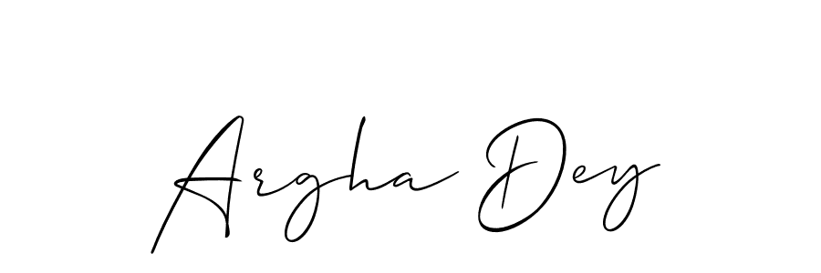 How to make Argha Dey signature? Allison_Script is a professional autograph style. Create handwritten signature for Argha Dey name. Argha Dey signature style 2 images and pictures png