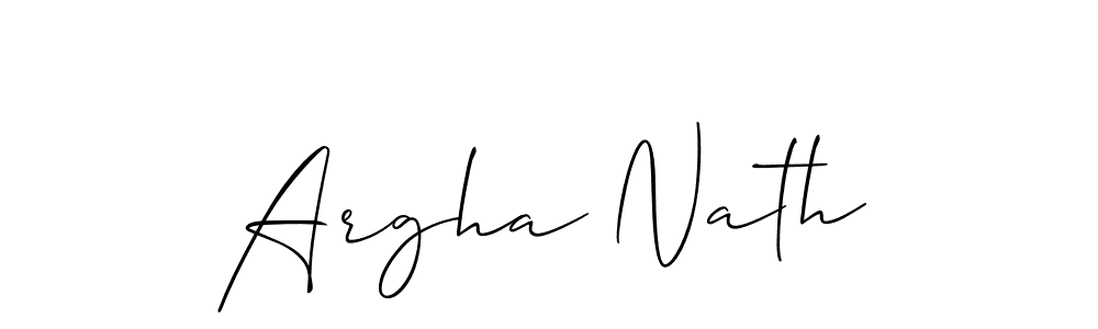 How to Draw Argha Nath signature style? Allison_Script is a latest design signature styles for name Argha Nath. Argha Nath signature style 2 images and pictures png