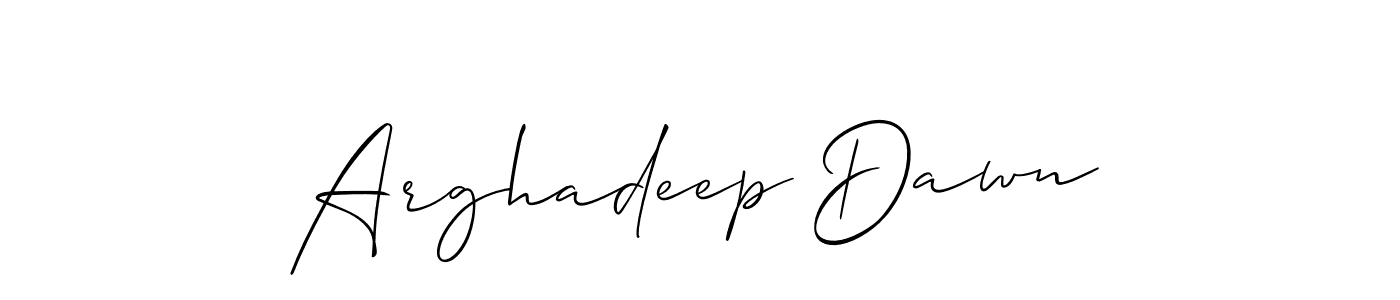 Allison_Script is a professional signature style that is perfect for those who want to add a touch of class to their signature. It is also a great choice for those who want to make their signature more unique. Get Arghadeep Dawn name to fancy signature for free. Arghadeep Dawn signature style 2 images and pictures png