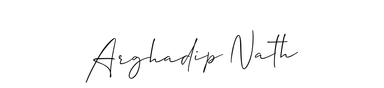How to Draw Arghadip Nath signature style? Allison_Script is a latest design signature styles for name Arghadip Nath. Arghadip Nath signature style 2 images and pictures png
