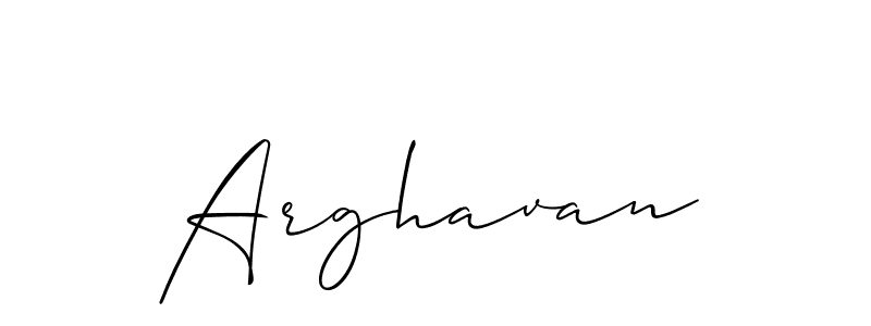 How to make Arghavan name signature. Use Allison_Script style for creating short signs online. This is the latest handwritten sign. Arghavan signature style 2 images and pictures png