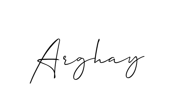 Make a beautiful signature design for name Arghay. With this signature (Allison_Script) style, you can create a handwritten signature for free. Arghay signature style 2 images and pictures png