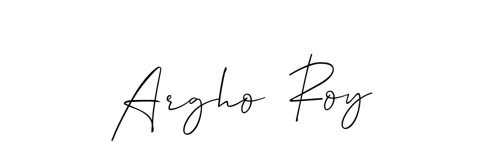 Similarly Allison_Script is the best handwritten signature design. Signature creator online .You can use it as an online autograph creator for name Argho  Roy. Argho  Roy signature style 2 images and pictures png