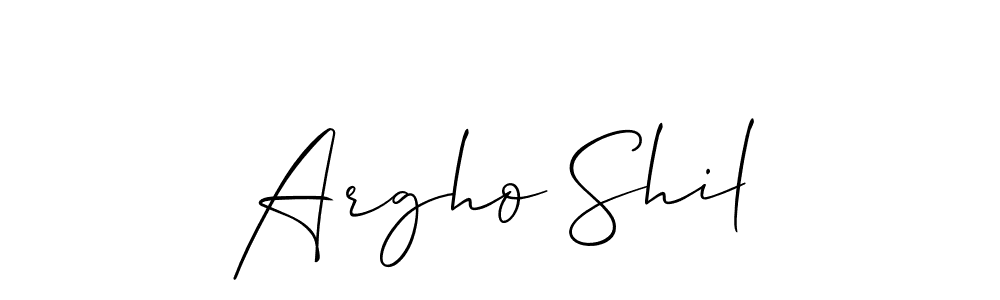 Argho Shil stylish signature style. Best Handwritten Sign (Allison_Script) for my name. Handwritten Signature Collection Ideas for my name Argho Shil. Argho Shil signature style 2 images and pictures png