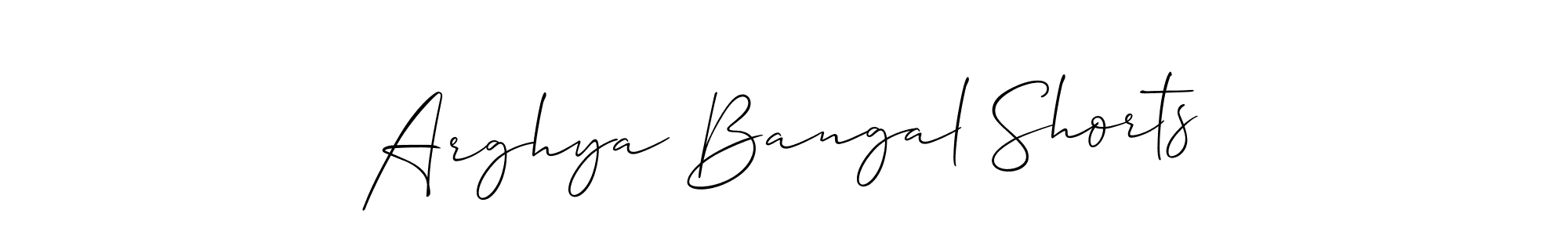 Also we have Arghya Bangal Shorts name is the best signature style. Create professional handwritten signature collection using Allison_Script autograph style. Arghya Bangal Shorts signature style 2 images and pictures png