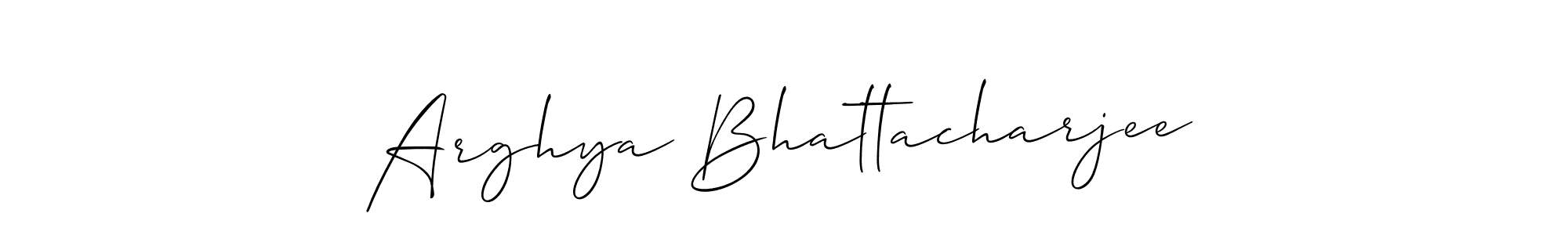 Arghya Bhattacharjee stylish signature style. Best Handwritten Sign (Allison_Script) for my name. Handwritten Signature Collection Ideas for my name Arghya Bhattacharjee. Arghya Bhattacharjee signature style 2 images and pictures png