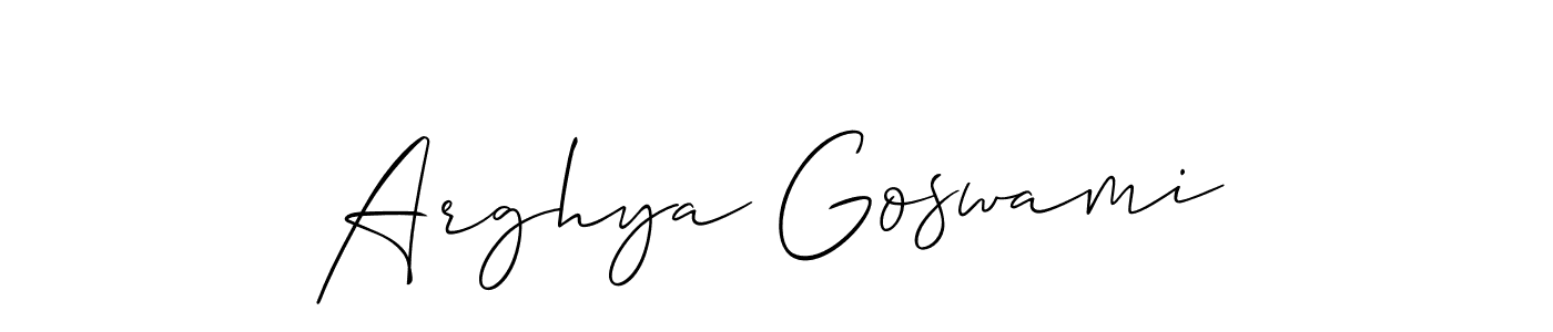 if you are searching for the best signature style for your name Arghya Goswami. so please give up your signature search. here we have designed multiple signature styles  using Allison_Script. Arghya Goswami signature style 2 images and pictures png