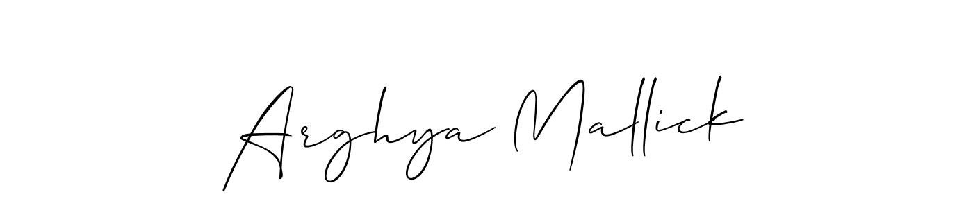 The best way (Allison_Script) to make a short signature is to pick only two or three words in your name. The name Arghya Mallick include a total of six letters. For converting this name. Arghya Mallick signature style 2 images and pictures png