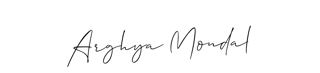 You should practise on your own different ways (Allison_Script) to write your name (Arghya Mondal) in signature. don't let someone else do it for you. Arghya Mondal signature style 2 images and pictures png