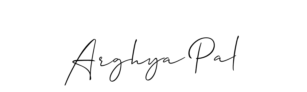 Create a beautiful signature design for name Arghya Pal. With this signature (Allison_Script) fonts, you can make a handwritten signature for free. Arghya Pal signature style 2 images and pictures png