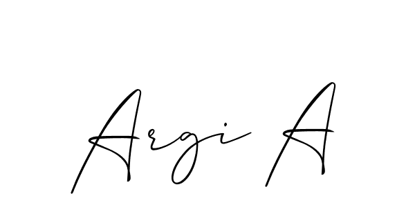 How to Draw Argi A signature style? Allison_Script is a latest design signature styles for name Argi A. Argi A signature style 2 images and pictures png