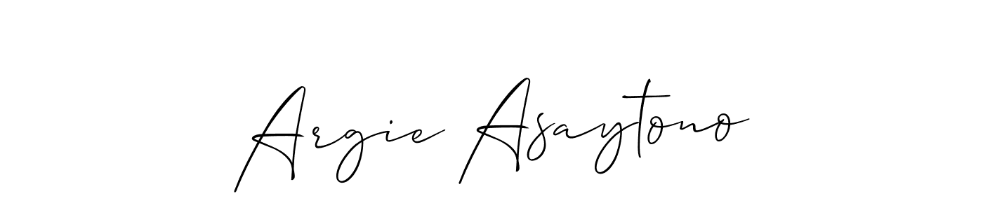 How to Draw Argie Asaytono signature style? Allison_Script is a latest design signature styles for name Argie Asaytono. Argie Asaytono signature style 2 images and pictures png