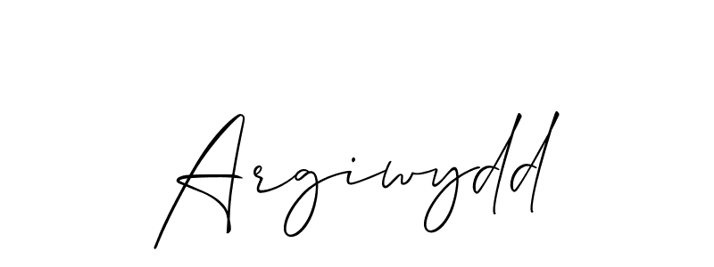 Design your own signature with our free online signature maker. With this signature software, you can create a handwritten (Allison_Script) signature for name Argiwydd. Argiwydd signature style 2 images and pictures png