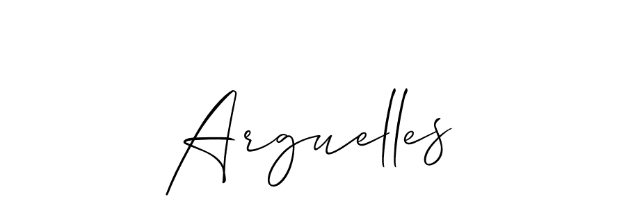 How to make Arguelles signature? Allison_Script is a professional autograph style. Create handwritten signature for Arguelles name. Arguelles signature style 2 images and pictures png