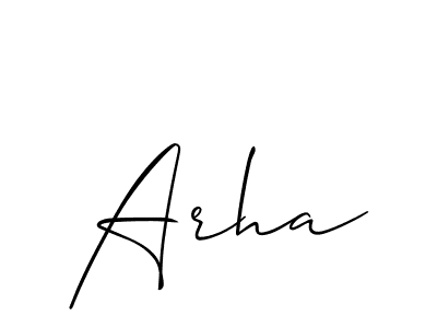 Best and Professional Signature Style for Arha. Allison_Script Best Signature Style Collection. Arha signature style 2 images and pictures png