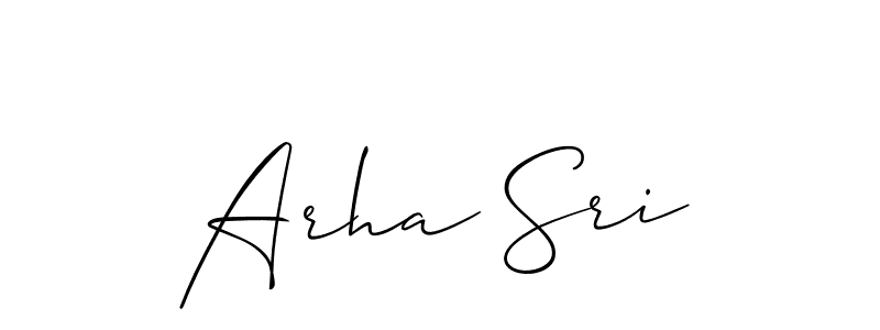 Arha Sri stylish signature style. Best Handwritten Sign (Allison_Script) for my name. Handwritten Signature Collection Ideas for my name Arha Sri. Arha Sri signature style 2 images and pictures png