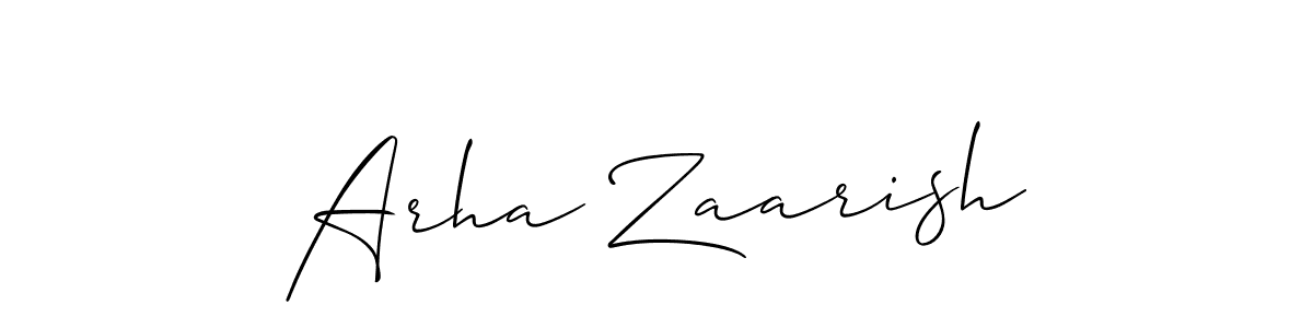 You can use this online signature creator to create a handwritten signature for the name Arha Zaarish. This is the best online autograph maker. Arha Zaarish signature style 2 images and pictures png