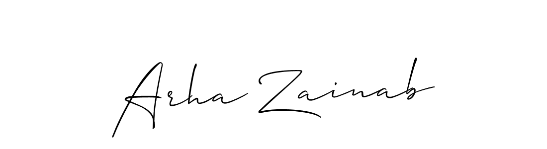 Make a short Arha Zainab signature style. Manage your documents anywhere anytime using Allison_Script. Create and add eSignatures, submit forms, share and send files easily. Arha Zainab signature style 2 images and pictures png