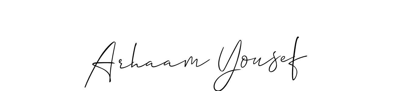 Similarly Allison_Script is the best handwritten signature design. Signature creator online .You can use it as an online autograph creator for name Arhaam Yousef. Arhaam Yousef signature style 2 images and pictures png