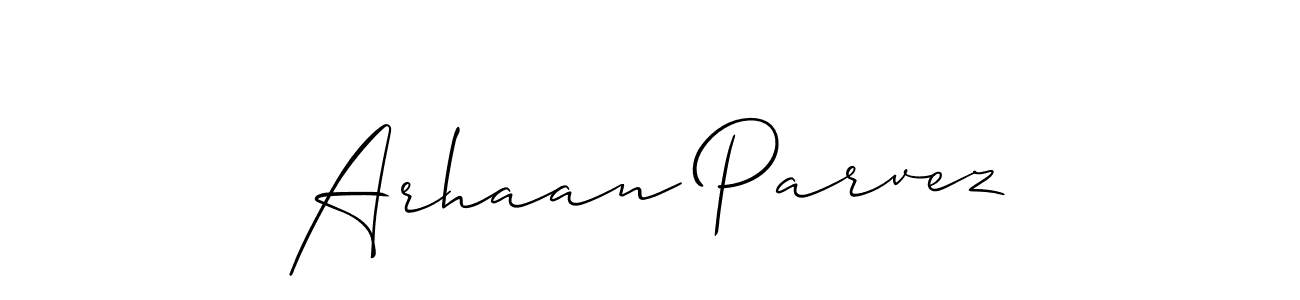 It looks lik you need a new signature style for name Arhaan Parvez. Design unique handwritten (Allison_Script) signature with our free signature maker in just a few clicks. Arhaan Parvez signature style 2 images and pictures png