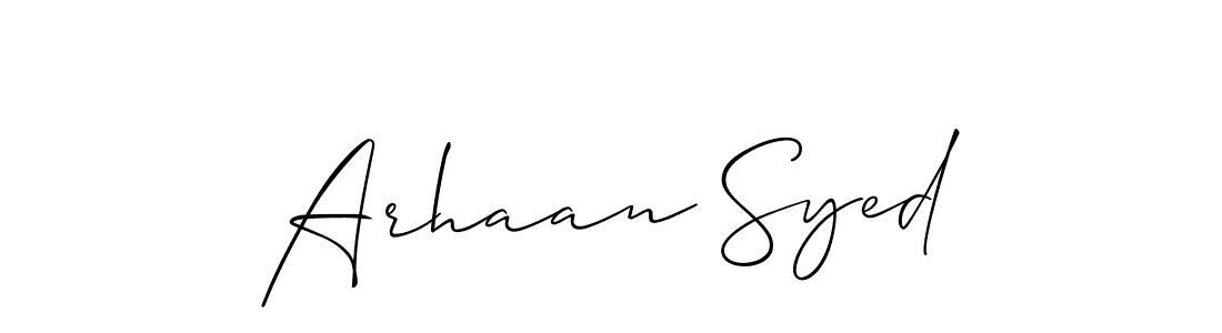 How to Draw Arhaan Syed signature style? Allison_Script is a latest design signature styles for name Arhaan Syed. Arhaan Syed signature style 2 images and pictures png