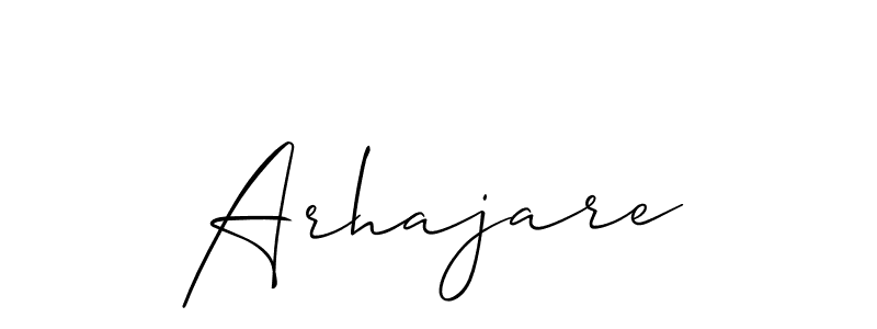 How to make Arhajare name signature. Use Allison_Script style for creating short signs online. This is the latest handwritten sign. Arhajare signature style 2 images and pictures png