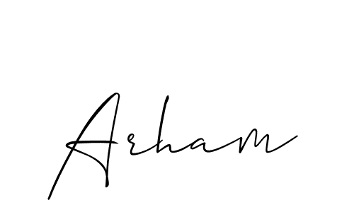 Make a beautiful signature design for name Arham. Use this online signature maker to create a handwritten signature for free. Arham signature style 2 images and pictures png