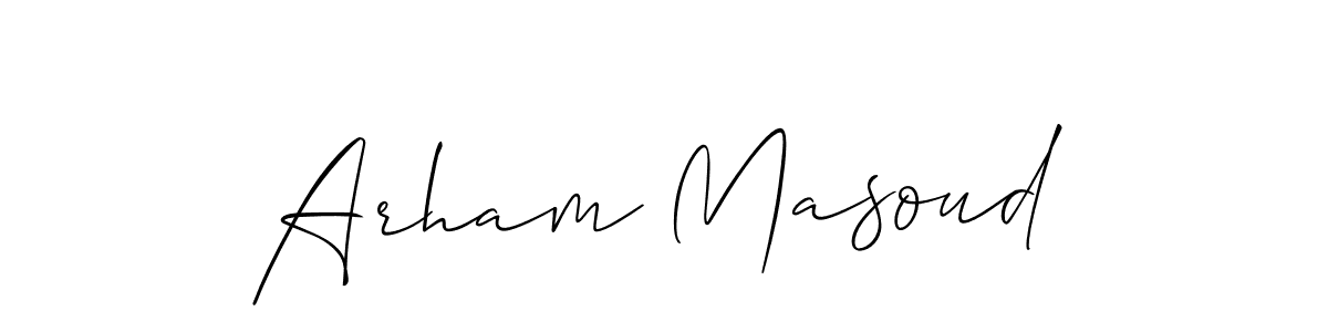 This is the best signature style for the Arham Masoud name. Also you like these signature font (Allison_Script). Mix name signature. Arham Masoud signature style 2 images and pictures png