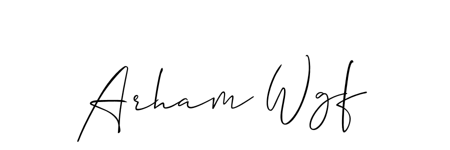 Make a beautiful signature design for name Arham Wgf. Use this online signature maker to create a handwritten signature for free. Arham Wgf signature style 2 images and pictures png