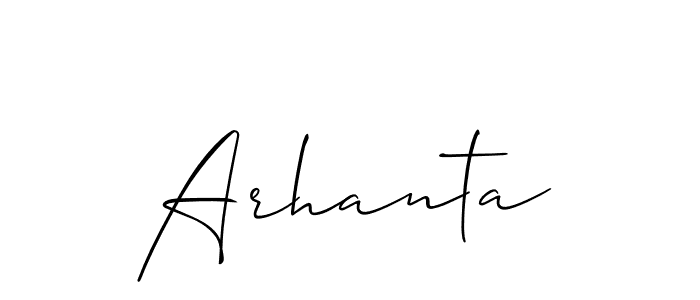 Also You can easily find your signature by using the search form. We will create Arhanta name handwritten signature images for you free of cost using Allison_Script sign style. Arhanta signature style 2 images and pictures png