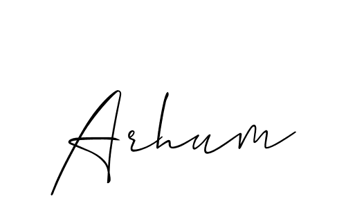 Similarly Allison_Script is the best handwritten signature design. Signature creator online .You can use it as an online autograph creator for name Arhum. Arhum signature style 2 images and pictures png