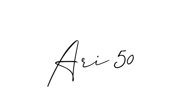 The best way (Allison_Script) to make a short signature is to pick only two or three words in your name. The name Ari 50 include a total of six letters. For converting this name. Ari 50 signature style 2 images and pictures png